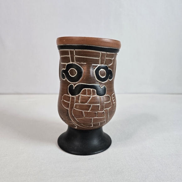 Vintage Terra Cotta_Pedestal Red Clay Vase  Size 6" Tall - Picture 1 of 10